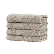 Samland Premium Cotton Washcloths 4-Pack Quick-Dry Face Towels Set-Linen
