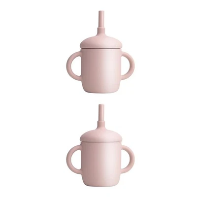 1/2/3 150ml Baby Silicone Sippy Cups Learning Feeding Cups with Straw