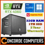 Intel i7 Quad Core NVIDIA RTX 4060 DDR4 32GB Ram 1TB SSD Desktop Computer PC