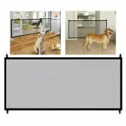 Portable Puppy Safety Gate Mesh Fence Folding Baby Safety Gate for Doorways Q5N5