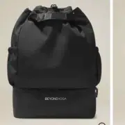 BEYOND YOGA ~ Convertible Drawstring Gym Bag Black ~ NWT