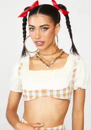 Sunset Chaser Gingham Skirt Set