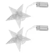 2 Pcs Christmas Treetop Star Light Battery Operated Topper Lights