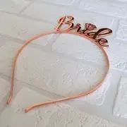 Metal Rose Gold 'Bride' Headband