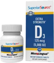 Superior Source Vitamin D3 5000 IU - Offers Immune System, Brain & Nervous Syste