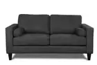 RENATA 2 SEATER LOUNGE SOFA COUCH SETTEE GRAPHITE COLOURED FABRIC