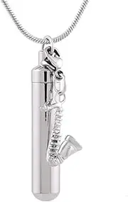 BIAIHQIE Cylinder Cremation Urn Necklace/Keychain Keepsake Ashes Pendant Memorial Jewelry Custom Logo