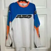 AXO Prisma Jersey Blue, Orange and White Long Sleeve Jersey men’s size large NEW