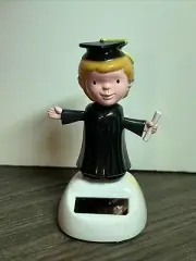 Solar Powered Dancing Bobblehead Toy New - Graduation Boy