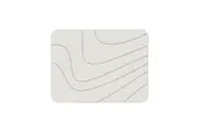 New Oriental Hard Diatomite Kitchen Dish Drying Mat (Lines) 40x30CM Quick Absorption Anti-Bacterial - Off White