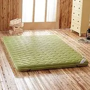 Floor Mattress, Comfortable Portable Sleeping Pad Camping Mattress Pad Quilted Mattress Topper for Adults,Green,Twin