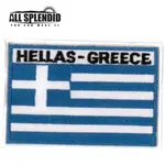 【A-ONE】希臘滿繡 胸章 國旗 燙貼繡片 個性背膠布貼 立體貼布章 GREECE FLAG BADGE