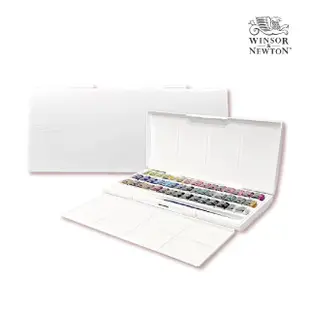 【英國溫莎牛頓Winsor&Newton】Cotman學生級塊狀水彩45色(加贈水彩本)