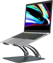 mbeat Stage S6 Adjustable Elevated Laptop and MacBook Ergonomic Stand, Laptop Riser and Workstation in Space Grey Aluminium Design, Supports up to 17" inch Laptop
