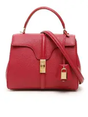 Celine Small 16 Bag in Raspberry Grained Calfskin