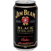 Jim Beam Black & Cola Can 5% ABV 375mL