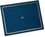 Gartner Studios Certificate Kit, Includes 6 8.5" x 11" Blue with Gold Detail Certificate Holders
