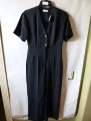 SANDRO PARIS WILLY BUTTON DETAIL STRETCH JUMPSUIT IN BLUE WMNS SIZE 36 SFPCO0005