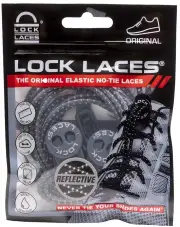 Lock Laces Reflective Shoe Laces - Storm Grey