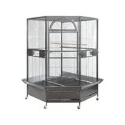 YES4PETS 185cm XXL Corner Bird Cage Pet Parrot Aviary Perch Castor Wheel