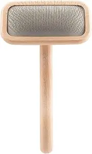 Chris Christensen Mark II Slicker Brush, Groom Like a Professinal, Stainless Steel Pins, Lightweight Beech Wood Body, Ground and Polished Tips, Small
