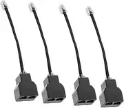 ERINGOGO 4Pcs Splitter Adapter Detachable PC Telephone Line Adapters for Simultaneous Connection of Multiple Devices for Telephones Fax Machines and Modems