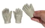 3 CREEPY BAG OF DOLL HANDS Small 4" Set Baby Halloween Decor Dead Prop Puppet
