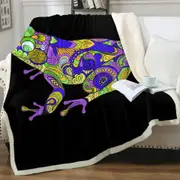 Artistic Frog Throw Blanket