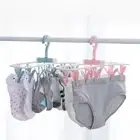 Portable Rotatable Clothes Clips Drying Rack Underwear Hangers Socks Dryer