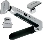 MANGROOMER - PLATINUM PRO New Back Shaver with 3 Shock Absorber Flex Heads, Powe