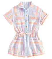 [Zimmermann Kids] Zimmermann Kids Pop striped cotton playsuit Y 10 multicoloured