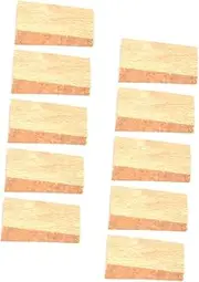 10pcs Farm Hoe Wedge Hoe Maintenance Wood Block Wooden Shovel Handle Insert Wood Handle Fixing Block Japanese Garden Tools Wooden Light Brown