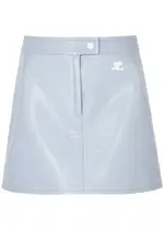 Courrèges Pale Blue Vinyl Mini Skirt - Lilac - 10 10