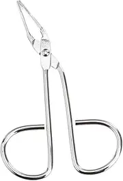 Stainless Steel Eyebrow Clip Scissor Shaped Precision Tweezer for Facial Hair Removal Slanted Design Silver Essential Cosmetic Tool for Eyebrow Grooming