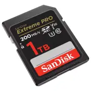 SanDisk Extreme Pro SDXC 1TB 200MB/s R, 140MB/s W, V30, U3, C10 Memory Card