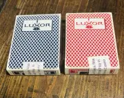 Vintage Las Vegas Luxor Casino Red & Blue Dealer Played Bee Cards Sealed-2 Decks