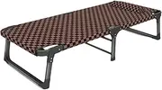 Oxford Cloth Foldable Camping Bed with Pillow Portable Foldable Bed Rectangular Camp Bed for Camping Hiking Travelling