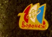 VORONEZH Nuclear Power Plant . LOGO. Vintage pinback. rare