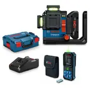 BOSCH 18V 3 x 360 Degree Green Multiline Level Laser With 50M Range Finder Kit 0615V0004Y
