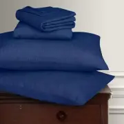 Heather Flannel Sheet Set, 100% Organic Cotton, Six-Fold Brushed, Super Soft,