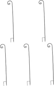 BESPORTBLE 5pcs Shepherd Hook Iron Bird Feeder Garden Stakes Plant Stand Fence Garden Hooks for Hanging Ground Planters Wind Chimes Outdoor Garden Decor Outside Garden Edging Border Jar Black