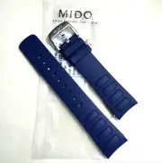 Original MIDO Multifort TV For CASE-BACK # M049526A BLUE Rubber Watch Band Strap