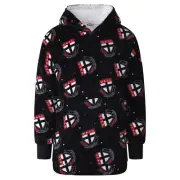 Team AFL Football Over Sized Hoodie Sherpa Fleece Flanket