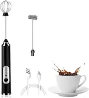 [Avenora] Handheld Milk Frother,Coffee frother-Create Luxurious Cappuccino & Latte Foam, USB Rechargeable,Perfect for Home & Office (Black)