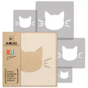 5x reusable PLASTIC Stencils / 13.4" to 3.5"/ Nursery KIDS Template / CAT #1