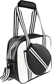 Pickleball Racquet Bag Pickleball Racket Bag Large Capacity PU Leather Pickleball Paddle Shoulder Tote Bag Pickleball Bag