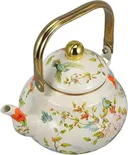 CONGARTENO Enamel Pot Insulated Fast Gooseneck Drink WiFi Stove Electric Control Hob Instant Collapsible Hot Water Jug Toaster Vintage Teapot Dispenser Car Mug Kettle Enamel Teapot