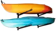 [StoreYourBoard] 2 Kayak Indoor Storage Rack, Adjustable Garage Wall Mount Hanger, Heavy Duty Holds 200 lbs