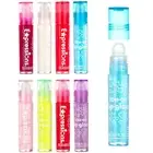 Kids 8 Pcs Roll on Glitter Lip Gloss Set, Assorted Flavors .2 Fl Oz Ea.Lip Oil