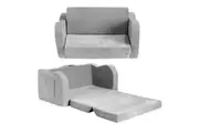 Flip Out Kids Sofa 2 In 1 Convertible Couch Lounge Chair Comfy Seater Armchair Backrest Bed Soft Fabric Toddler Playroom